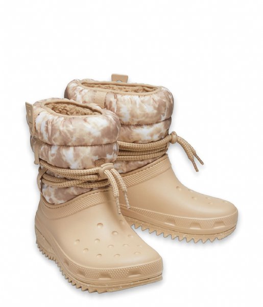 Crocs Snowboot Classic Neo Puff Luxe Boot Women Chai White (2E9)