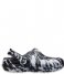 Crocs Clogs Classic Lined Marbled Clog White Black (103)