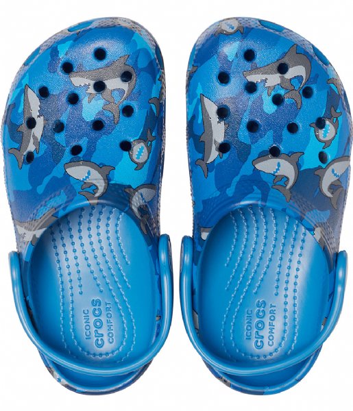 Crocs Clogs Classic Shark Clog PS Prep Blue (4KI)