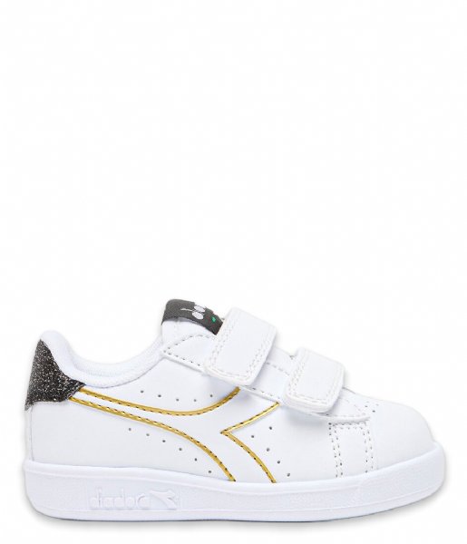 Diadora Sneaker Game P Td Girl White Black Gold (C2296)
