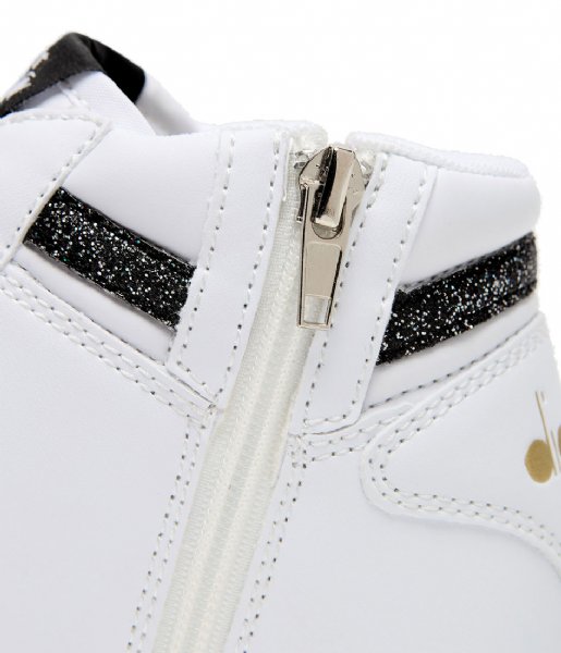 Diadora Sneaker Game P High Girl Gs White Black Gold (C2296)