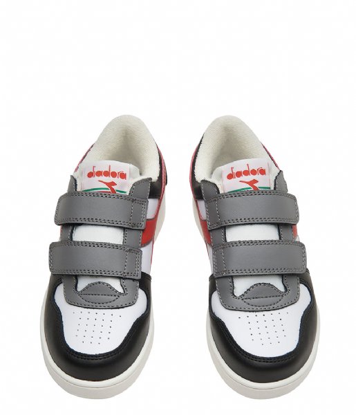 Diadora Sneaker Magic Basket Low Ps White Black Aurora Red (C9905)