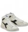 Diadora Sneaker Game L High Waxed White Black (C0351)