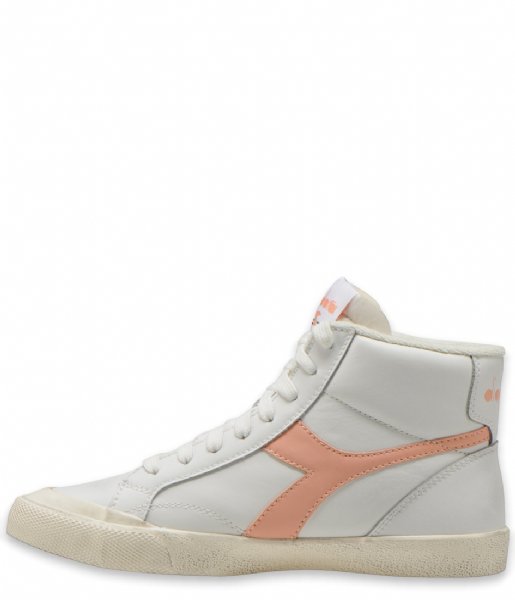 Diadora Sneaker Melody Mid Leather Dirty White Peach Parfait (C9298)