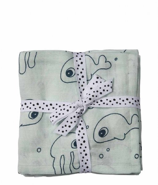 Done by Deer Baby accessories Swaddle 2 Pack Sea Friends Blue (3103162)