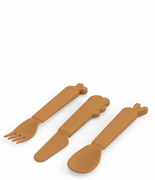 Done by Deer Baby accessories Kiddish Cutlery Set Mustard (45)