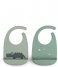 Done by Deer Baby accessories Silicone Bib 2 Pack Green (30)