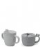 Done by Deer Baby accessories Peekaboo Spout Snack Cup Set Grey (50)