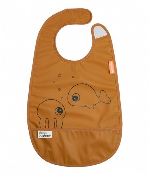 Done by Deer Baby accessories Bib with velcro Sea friends Mustard (1303724)