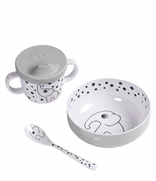 Done by Deer Baby accessories First Meal Set Happy Dots Grey (1592305)