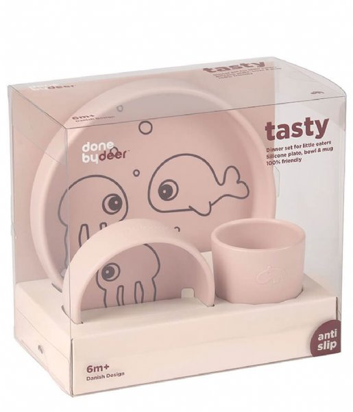 Done by Deer Baby accessories Silicone dinner set Sea friends Powder (1509711)