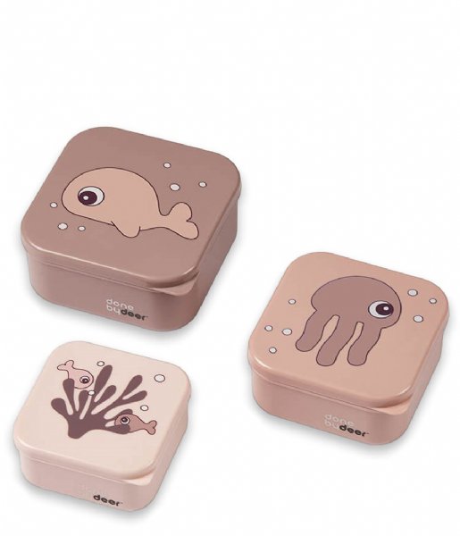 Done by Deer Baby accessories Snack box set 3 pcs Sea friends Powder (1206211)