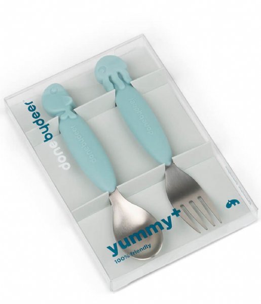 Done by Deer Baby accessories Yummyplus Spoon and Fork Set Sea Friends Blue (1116742)