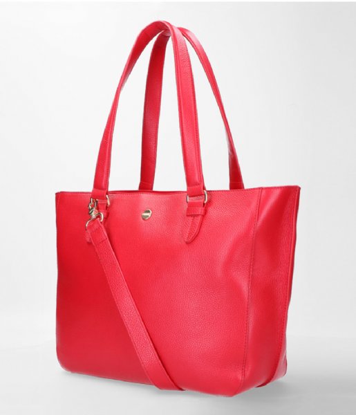 FMME Shoulder bag Caithy Laptop Businessbag Grain 15.6 Inch red (032)