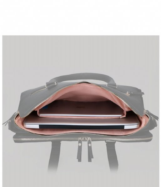 FMME Laptop Shoulder Bag Charlotte Laptop Business Bag Nature 13.3 cognac (023)