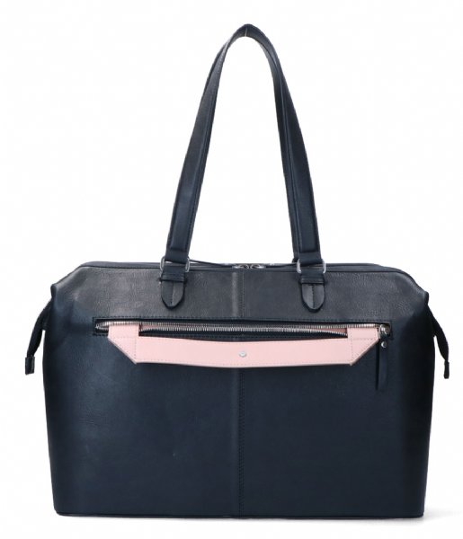 FMME Laptop Shoulder Bag Christy Grain 15.6 Inch Black (001)