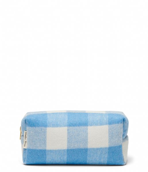 Studio Noos  Wool Checked Pouch Blue