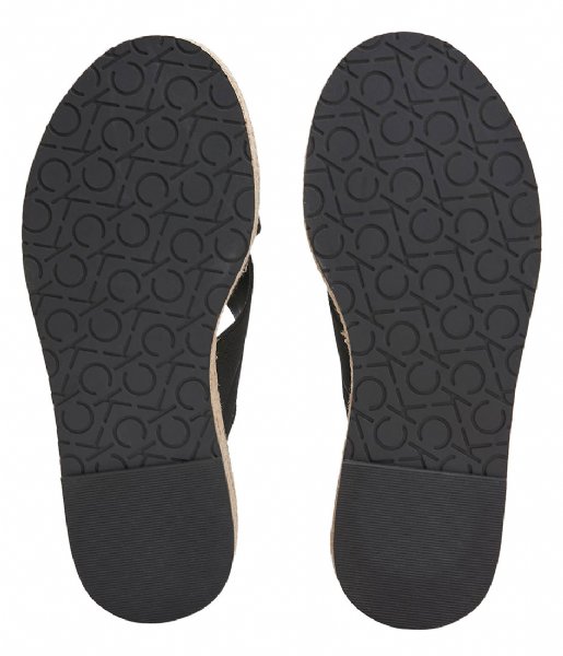 Calvin Klein Sandal Flatform Wedge Sandal Ck Black (BAX)