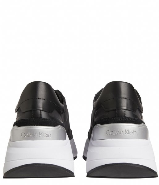 Calvin Klein Sneaker Internal Wedge Lace Up Nylon Mix Ck Black (BAX)