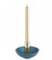 Present Time Decorative object Candle holder Nimble tub aluminium Blue (PT3372LB)