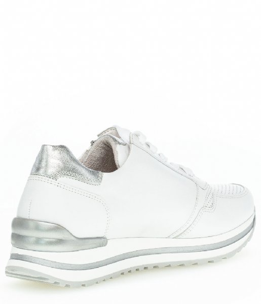 Gabor Sneaker Comfort Basic Weiss Silber Perf