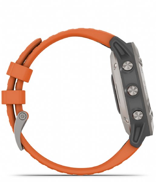 Garmin Smartwatch Fenix 6 Sapphire Titanium Grey/Orange