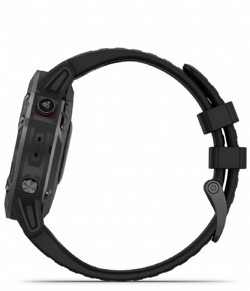 Garmin Smartwatch Fenix 6 Sapphire Carbon grey DLC with black silicone band