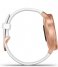 Garmin Smartwatch Vivomove Style Rose Gold met witte siliconen band