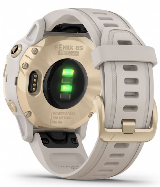 Garmin Smartwatch Fenix 6S Pro Solar Light gold with light sand band  