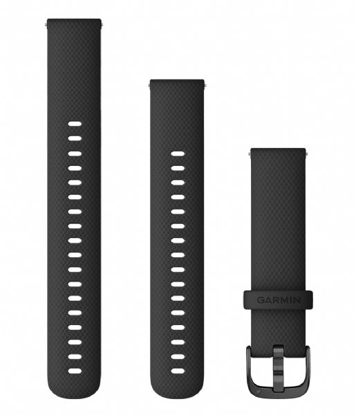 Garmin Watchstrap Quick release Silicone watch strap 18 mm Black with slate gray hardware