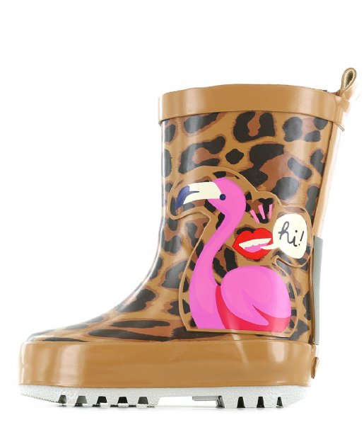Go Bananas Rain boot Flamingo Leopardo