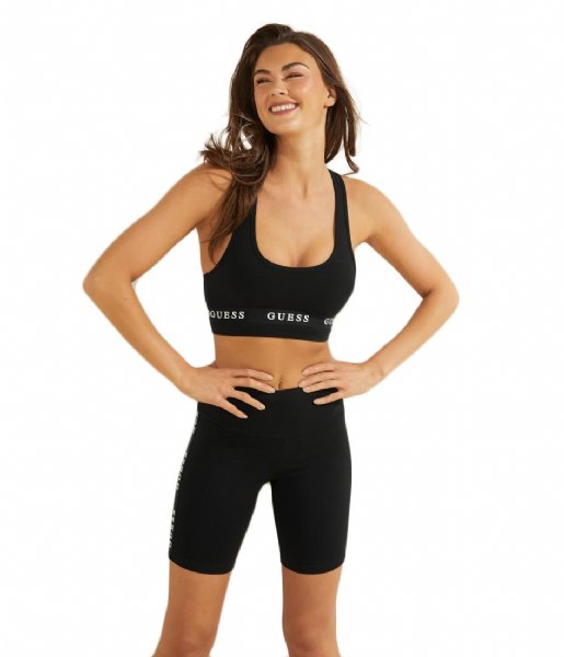 Guess Top Aline Top Eco Stretch Jersey Jet Black A996