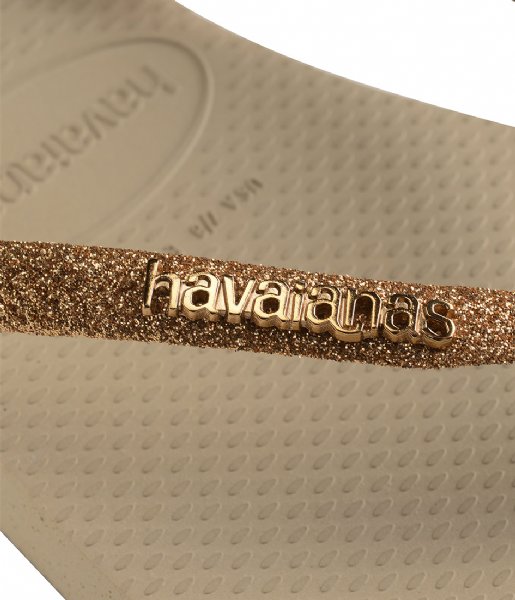 Havaianas Flip flop Flipflops Slim Glitter II Sand Golden Light Metalic (9177)