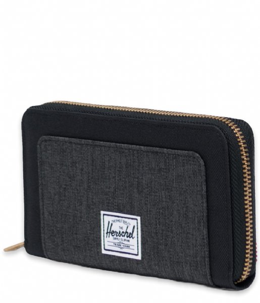 Herschel Supply Co. Zip wallet Thomas RFID Black/Black Crosshatch (03520)