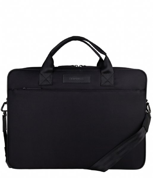 Hismanners Laptop Shoulder Bag Phlox Laptopbag Slim 16 inch RFID Black /  Black