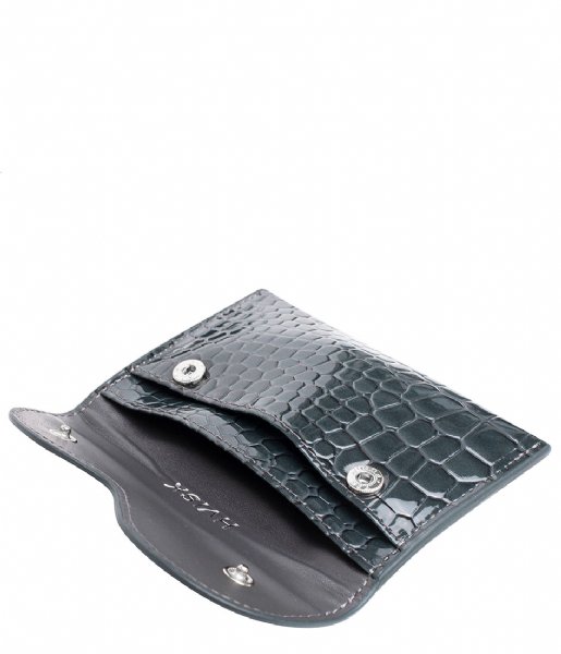 HVISK Coin purse Wallet Wavy Croco Grey Dark (123) 