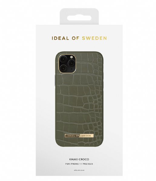 iDeal of Sweden Smartphone cover Atelier Case Introductory iPhone 11 Pro/XS/X Khaki Croco (IDACAW21-I1958-327)