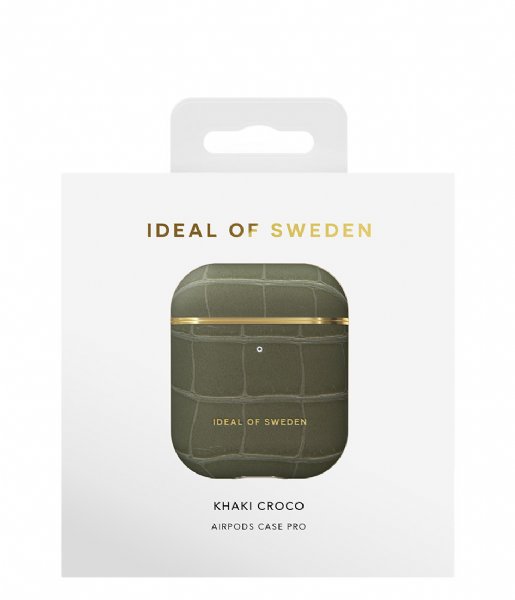iDeal of Sweden Gadget AirPods Case PU 1st and 2nd Generation Khaki Croco (IDAPCAW21-327)