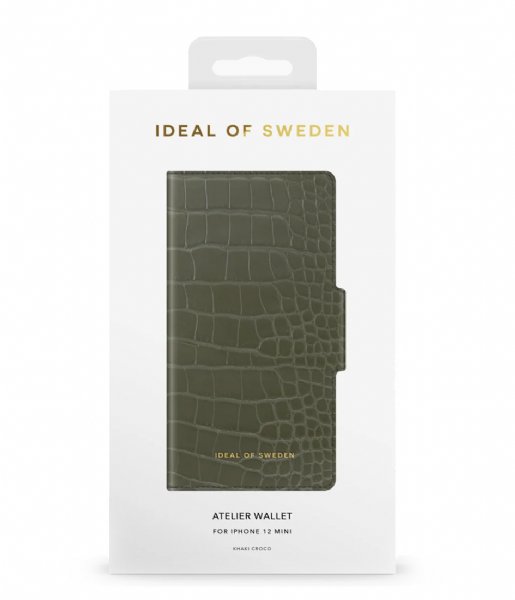 iDeal of Sweden Smartphone cover Atelier Wallet iPhone 12 Mini Khaki Croco (IDAWAW21-I2054-327)