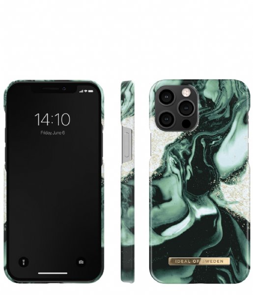 iDeal of Sweden Smartphone cover Fashion Case iPhone 12/12 Pro Golden Olive Marble (IDFCAW21-I2061-320)