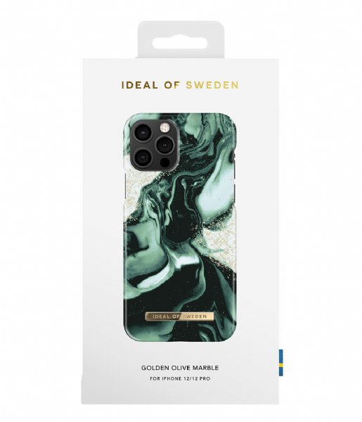 iDeal of Sweden Smartphone cover Fashion Case iPhone 12/12 Pro Golden Olive Marble (IDFCAW21-I2061-320)