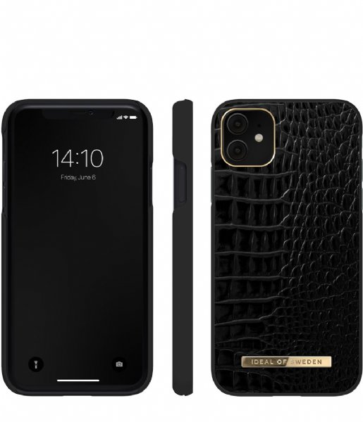 iDeal of Sweden Smartphone cover Atelier Case Entry iPhone 11/XR Neo Noir Croco (IDACAW20-1961-236)