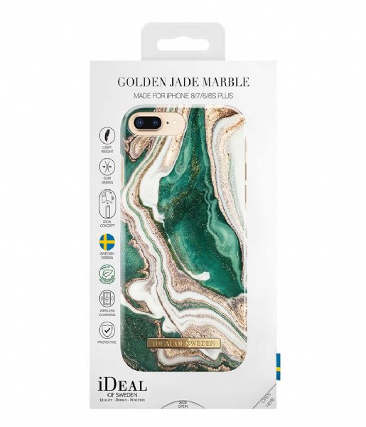 iDeal of Sweden Smartphone cover Fashion Case iPhone 8/7/6/6s Plus Golden Jade Marble (IDFCAW18-I7P-98)