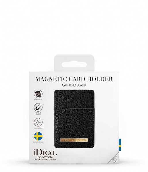 iDeal of Sweden Smartphone cover Magnetic Card Holder Universal Saffiano Black (IDMCH-01)