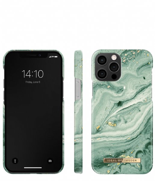 iDeal of Sweden Smartphone cover Fashion Case iPhone 12/12 Pro Mint swirl marble (IDFCSS21-I2061-258)