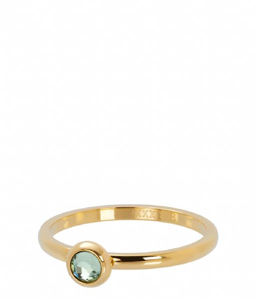 iXXXi Ring 1 Zirconia light green Gold colored (01)