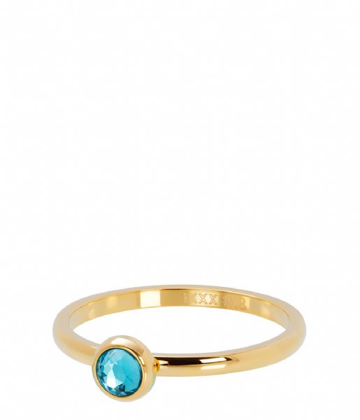 iXXXi Ring 1 Zirconia water blue Gold colored (01)
