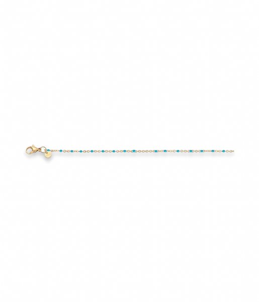iXXXi Necklace Slim Ball Turquoise Gold colored (01)