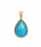 iXXXi Necklace Magic Turquoise Gold colored (01)