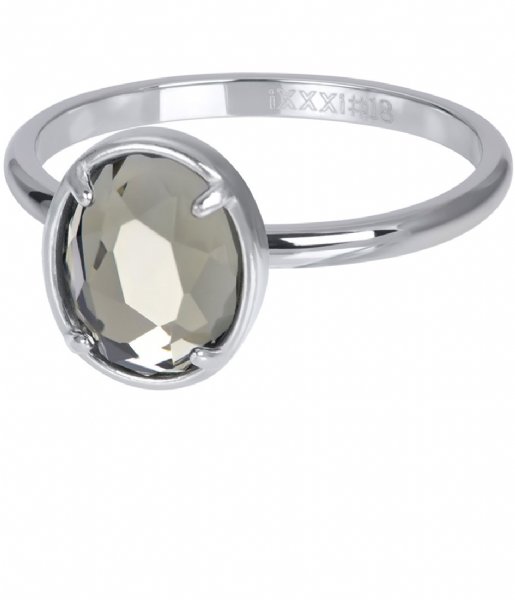 iXXXi Ring Glam Oval Crystal Silver colored (03)